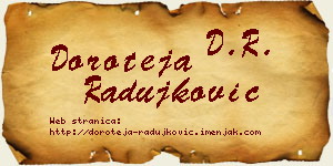 Doroteja Radujković vizit kartica